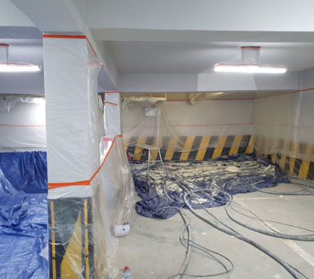 우레탄폼 퍼라이트 뿜칠 시공 사례