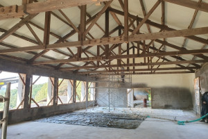 돈사 천장단열 시공사례 | 고창 아산면 신축현장 경질우레탄폼 시공