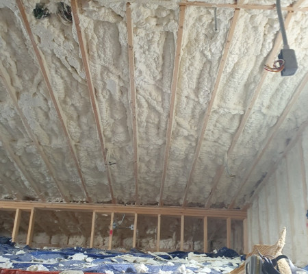 화재까지 고려한 단열공사｜광주 준불연우레탄폼 단열뿜칠 현장